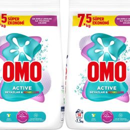 OMO Matik 2x7.5 kg Beyaz ve Renkliler İçin Çamaşır Deterjanı