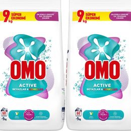 Omo Matik Active 4x9 kg Beyazlar ve Renkliler Toz Çamaşır Deterjanı
