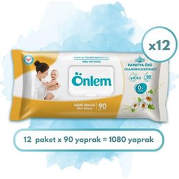 Önlem 12x90 Yaprak Ultra Papatya Özlü Islak Havlu