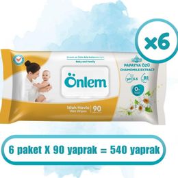 Önlem 6x90'lı Papatyalı Islak Havlu