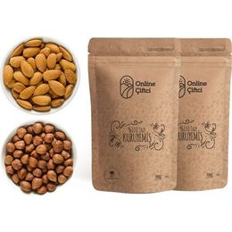 Online Çiftçi 1 kg Giresun Çiğ Fındık + 1 kg Çiğ Yerli Badem
