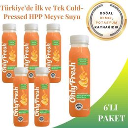 Only Fresh 6x250 ml Havuç Portakal Karışım Taze Soğuk Sıkım Meyve Suyu