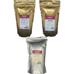 Orçel 1 kg Muzlu Süt + 1 kg Sıcak Çikolata + 1 kg Salep