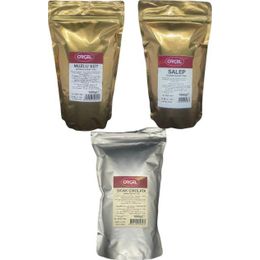 Orçel 1 kg Muzlu Süt + 1 kg Sıcak Çikolata + 1 kg Salep