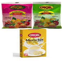 Orçel 200 gr Muzlu Süt + 300 gr Kivi + 300 gr Kuşburnu Aromalı İçecek Tozu