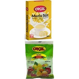 Orçel 200 gr Muzlu Süt + 300 gr Kivi  Aromalı İçecek Tozu
