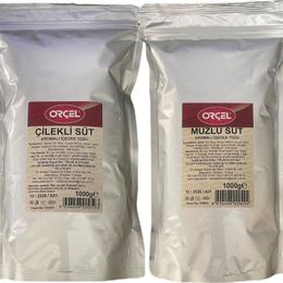 Orçel 2x1 kg Çilekli Süt + Muzlu Süt Aromalı İçecek Tozu Oralet