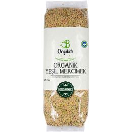 Orgibite 1 kg Organik Yeşil Mercimek