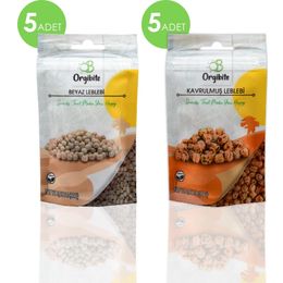 Orgibite 5x30 gr Kavrulmuş Sarı Leblebi + 5x30 gr Beyaz Leblebi
