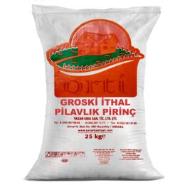 Orti Groski İthal 25 kg Pilavlık Pirinç