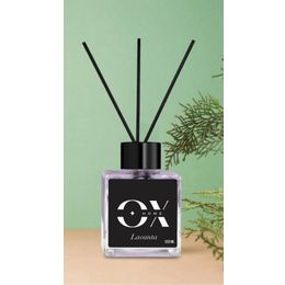 Ox Home 100 ml Lavanta Kokulu Kare Şişe Bambu Siyah Çubuk Oda Kokusu