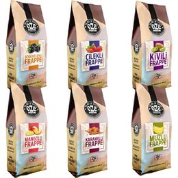 Ozeline 6'lı 250 gr Çilek + Karamel + Kivi + Mango + Muz + Böğürtlen Frappe Seti