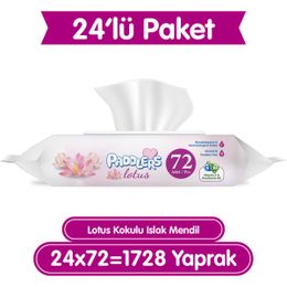 Paddlers Lotus Çiçeği Kokulu 24x72'li Islak Mendil