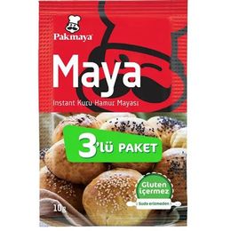 Pakmaya 3x10 gr 9 Adet Glütensiz Instant Kuru Maya