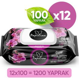 Papilion 100x12 Premium Aroma Terapi Islak Havlu
