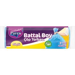 Parex 50 Adet 72x95 cm Mavi Güçlü Battal Boy Çöp Torbası