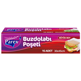 Parex Büyük Boy 35x40 cm 15 Adet Buzdolabı Poşeti