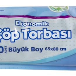 Parex Ekonomik 65x80 cm Büyük Boy 10 Adet Çöp Torbası