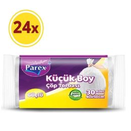 Parex Güçlü Küçük Boy 40x50 cm 24x30 Adet Çöp Torbası