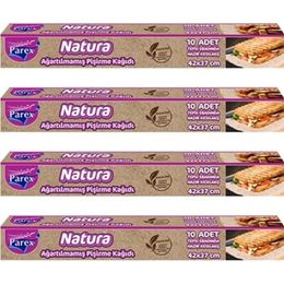 Parex Natura 10x4 Adet Ağartılmamış Organik Hazır Kesilmiş Pişirme Kağıdı