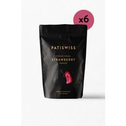 Patiswiss 6x80 gr Bitter Çikolatalı Çilek Draje