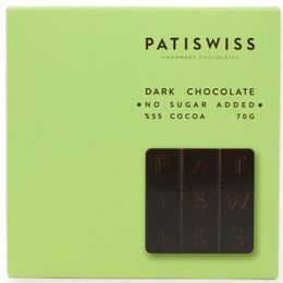 Patiswiss 70 gr Şeker İlavesiz Bitter Tablet Çikolata