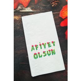 Pekshop 20'li Cadılar Bayramı Afiyet Olsun Konuşan Kağıt Sunum Peçetesi