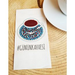 Pekshop 20'li Günün Kahvesi Yazılı Kahve Sunum Peçetesi