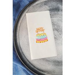 Pekshop 20'li Happy Birthday Cake Konuşan Kağıt Sunum Peçetesi