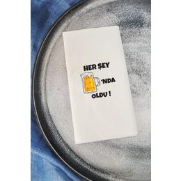 Pekshop 20'li Her Şey Biranda Oldu Konuşan Kağıt Sunum Peçetesi