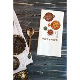 Pekshop 20'li İftar Vakti Yazılı Ramazan Pideli Konuşan Kağıt Sunum Peçetesi