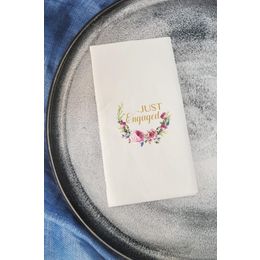 Pekshop 20'li Just Engaged Soft Çiçekler Konuşan Kağıt Sunum Peçetesi
