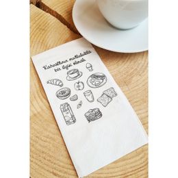 Pekshop 20'li Kahvaltının Mutlulukla Bir İlgisi Olmalı Yazılı Sunum Peçetesi