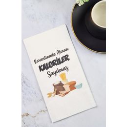 Pekshop 20'li Karantina Kalorileri Sayılmaz Yazılı Sunum Peçetesi