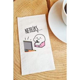 Pekshop 20'li Netflikş Yazılı Kağıt Sunum Peçetesi