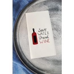 Pekshop 20'li Save Water Drink Wine Yazılı Konuşan Kağıt Sunum Peçetesi