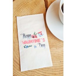 Pekshop 20'li Sevgiliye Happy Valentine's Day Yazılı Sevgililer Günü Konuşan Kağıt Sunum Peçetesi