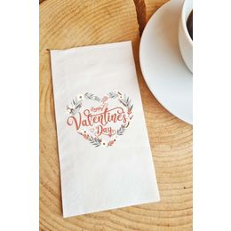 Pekshop 20'li Sevgiliye Happy Valentines Daye Yazılı Sevgililer Günü Konuşan Kağıt Sunum Peçetesi