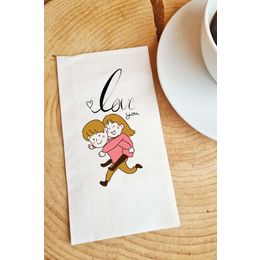 Pekshop 20'li Sevgiliye I Love You Yazılı Sevgililer Günü Konuşan Kağıt Sunum Peçetesi