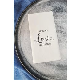 Pekshop 20'li Spread Love Not Virus Yazılı Konuşan Kağıt  Sunum Peçetesi