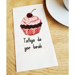 Pekshop 20'li Tatlıya da yer Bırak Yazılı Sunum Peçetesi