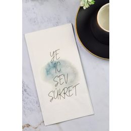 Pekshop 20'li Ye İç Sev Şükret Yazılı Şık Sunum Peçetesi