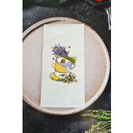 Pekshop Lavanta Çiçekli Fincan Konuşan Peçete Sunum Peçetesi