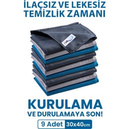 Pella Classic 40x30 cm 9'lu Mikrofiber Temizlik Bezi