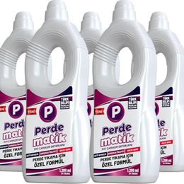 Perdematik 5x1200 ml Tül, Dantel ve Hassas Kumaşlar İçin Sıvı Perde ve Çamaşır Deterjanı
