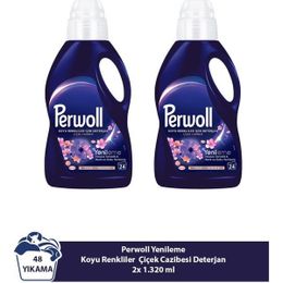 Perwoll 2x1485 ml Yenileme Koyu Renkliler Çiçek Cazibesi Çamaşır Deterjanı