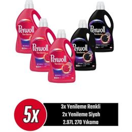 Perwoll 3x2,97 lt Renkli + 2x2,97 lt Siyah Sıvı Çamaşır Deterjanı