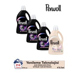 Perwoll 3x2,97 lt Siyah + 2,97 lt Beyaz Çamaşır Deterjanı