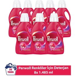 Perwoll 8x1485 ml Yenileme Renkliler için Sıvı Çamaşır Deterjanı