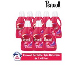 Perwoll 8x1485 ml Yenileme Renkliler için Sıvı Çamaşır Deterjanı